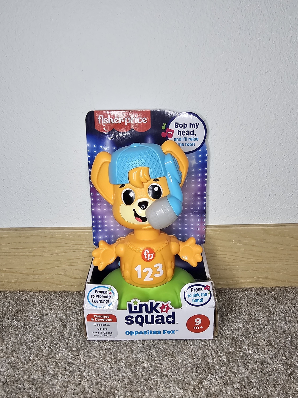 Fisher-Price Link Squad Opposites Fox Toy - Orange with Blue Hat